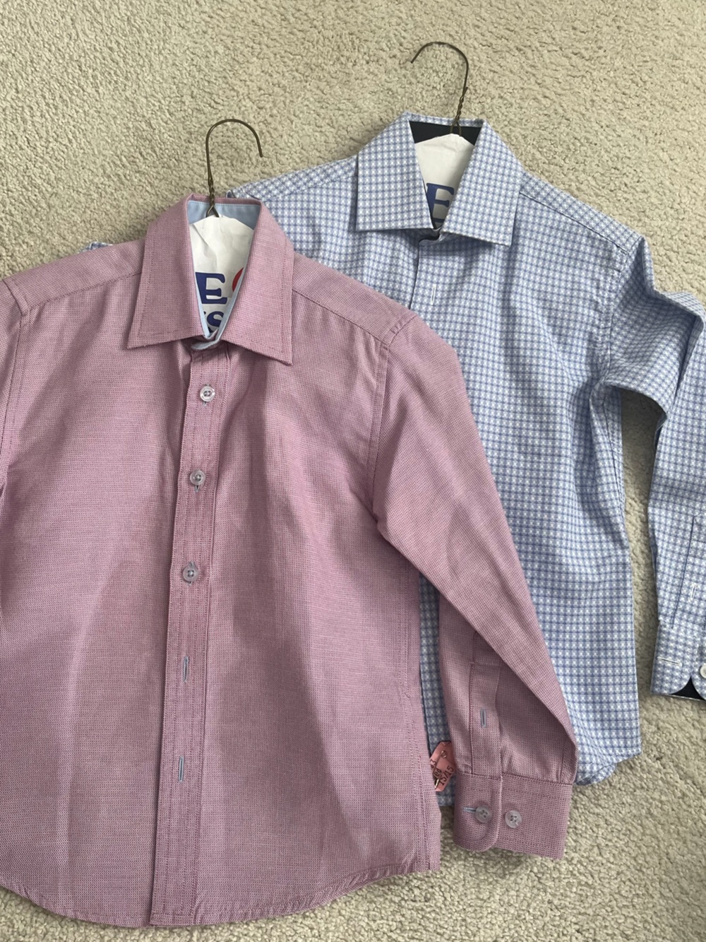 Boys Size 5 Dress Shirt Lot Isaac Mizrahi + Leo & Zachary Blue Red